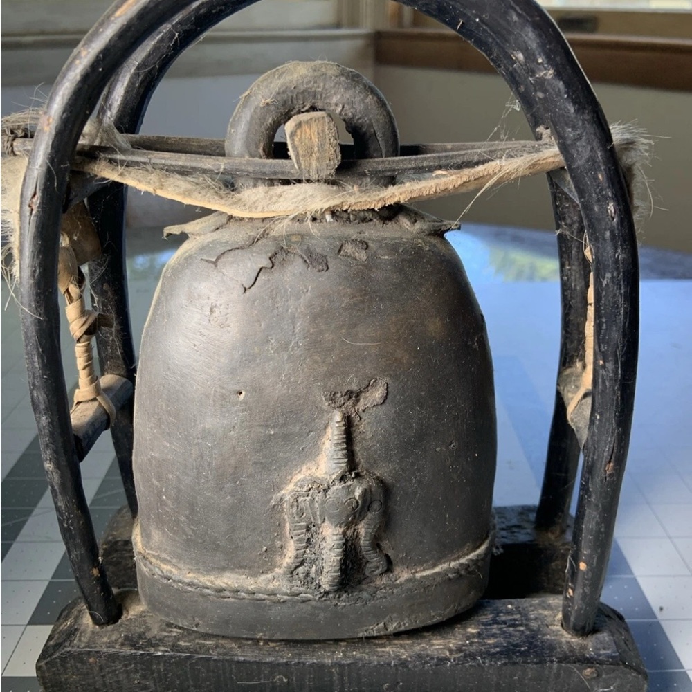 Antique elephant bell 19th century Karen hill tribe bell